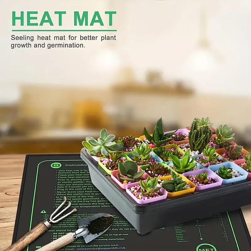 Estera Calefactora para Plantones de Plantas - Control de la Temperatura para una Germinación y Crecimiento Más Rápidos