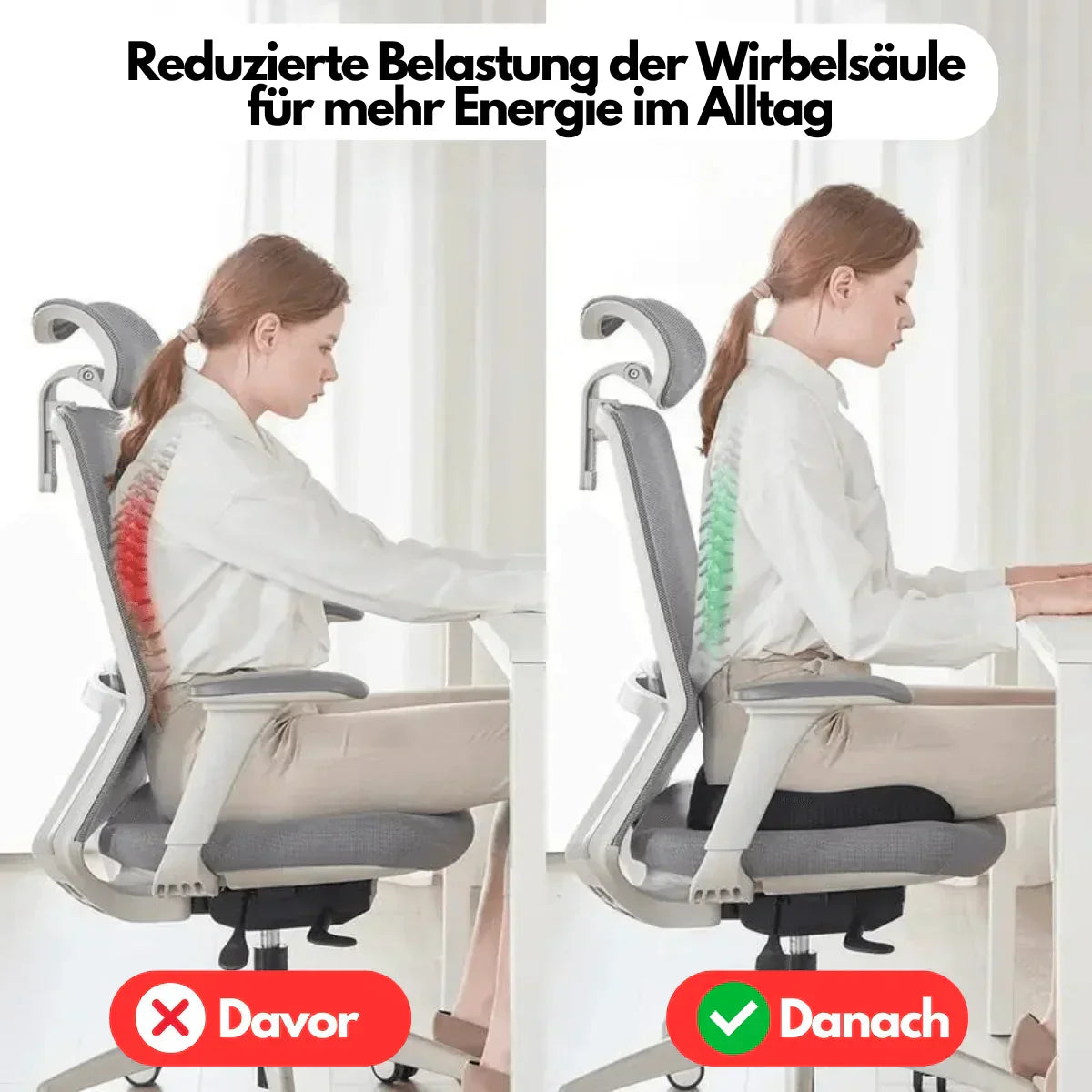 Cojín de Asiento de Confort Ergonómico 4d con Soporte Ortopédico