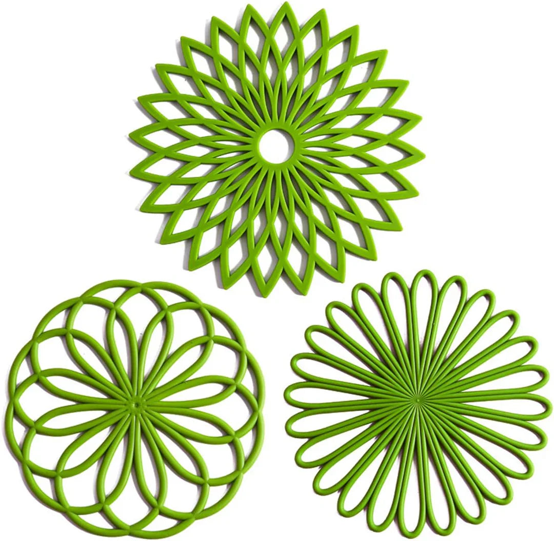 Set de Posavasos de Silicona de 3 Piezas con Alfombrillas Protectoras Resistentes Al Calor Posavasos de Silicona de 3 Piezas