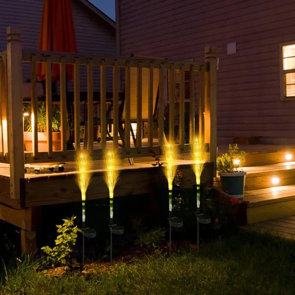 Iluminación Decorativa De Ratán Para Jardín - Lámpara Solar Con Diseño De Césped Para Uso En Exteriores