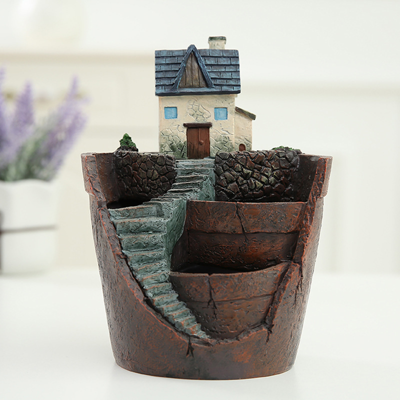Maceta Decorativa de Plantas Suculentas para Mini Jardín - Maceta Bonsái para Micro Paisaje y Jardín