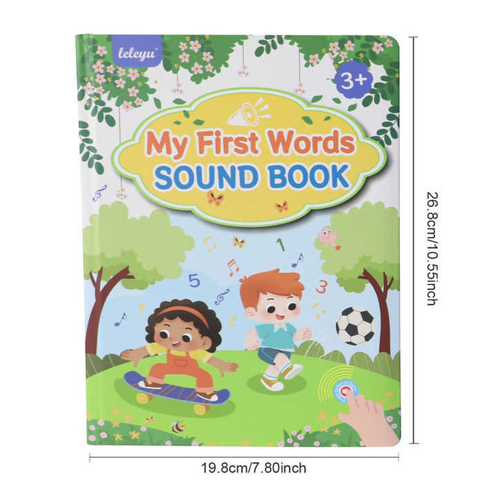 Libro de sonidos en inglés para niños pequeños | Juguete de aprendizaje interactivo para las primeras palabras con audio y coloridas ilustraciones