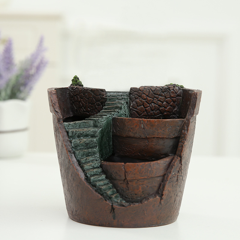 Maceta Decorativa de Plantas Suculentas para Mini Jardín - Maceta Bonsái para Micro Paisaje y Jardín