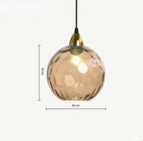 Lámpara Colgante Esférica de Cristal