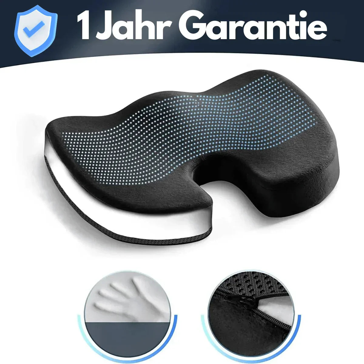 Cojín de Asiento de Confort Ergonómico 4d con Soporte Ortopédico
