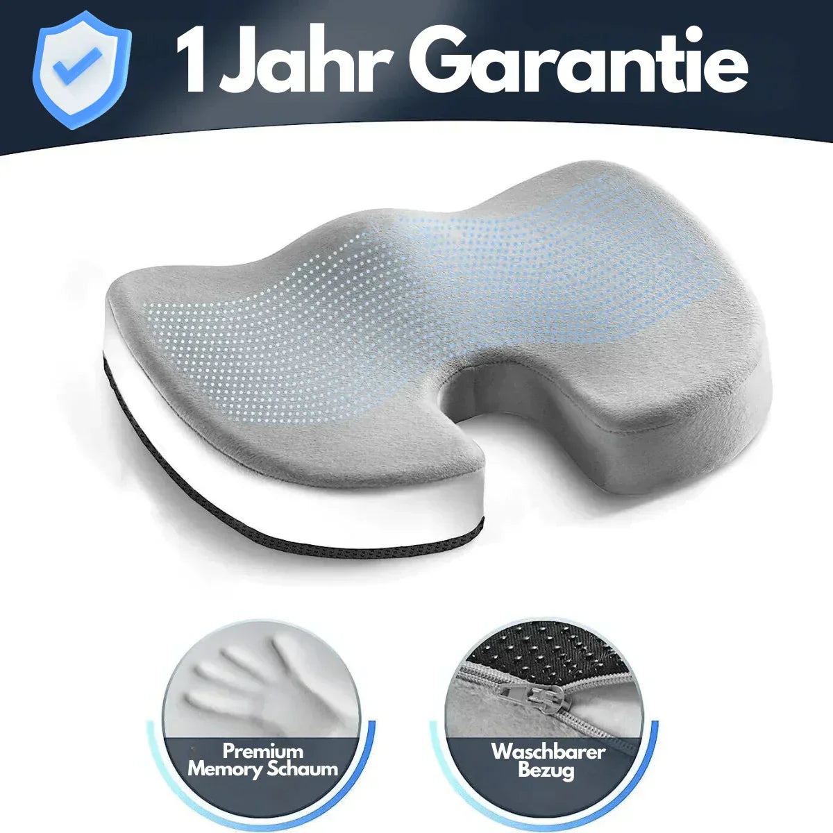 Cojín de Asiento de Confort Ergonómico 4d con Soporte Ortopédico