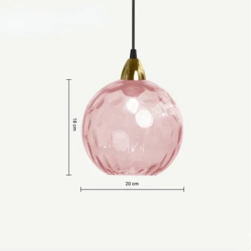 Lámpara Colgante Esférica de Cristal