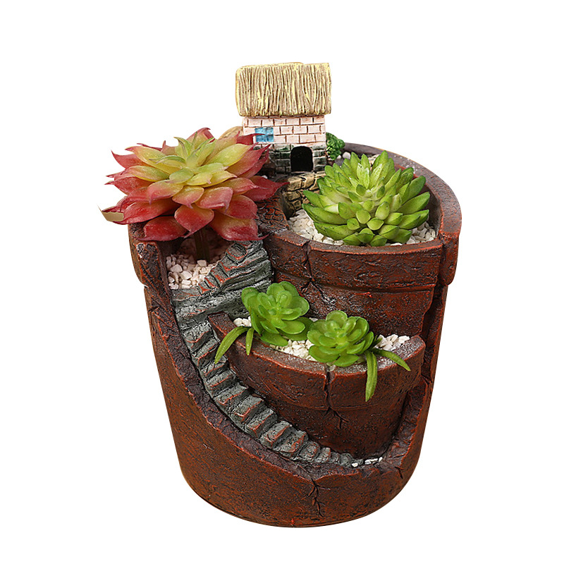 Maceta Decorativa de Plantas Suculentas para Mini Jardín - Maceta Bonsái para Micro Paisaje y Jardín
