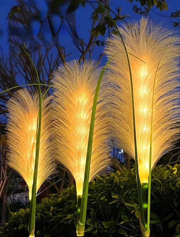 Iluminación Decorativa De Ratán Para Jardín - Lámpara Solar Con Diseño De Césped Para Uso En Exteriores