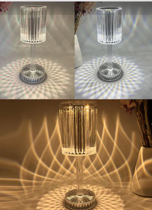Lámpara de Sobremesa de Cristal Regulable con Diseño Moderno
