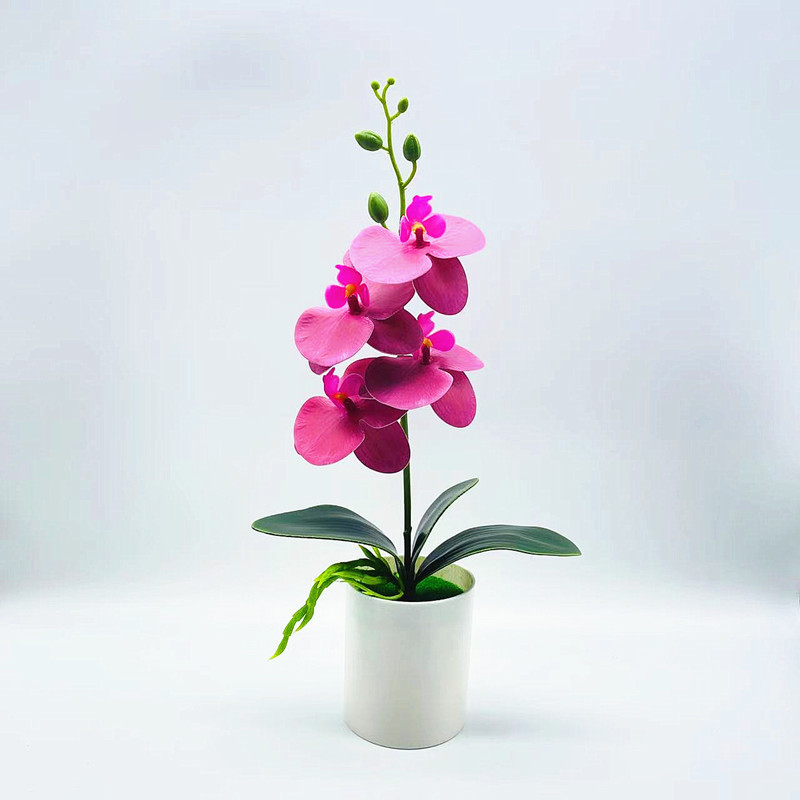 Flor de Orquídea Artificial - Planta Artificial Decorativa para Decoración de Salón y Mesa