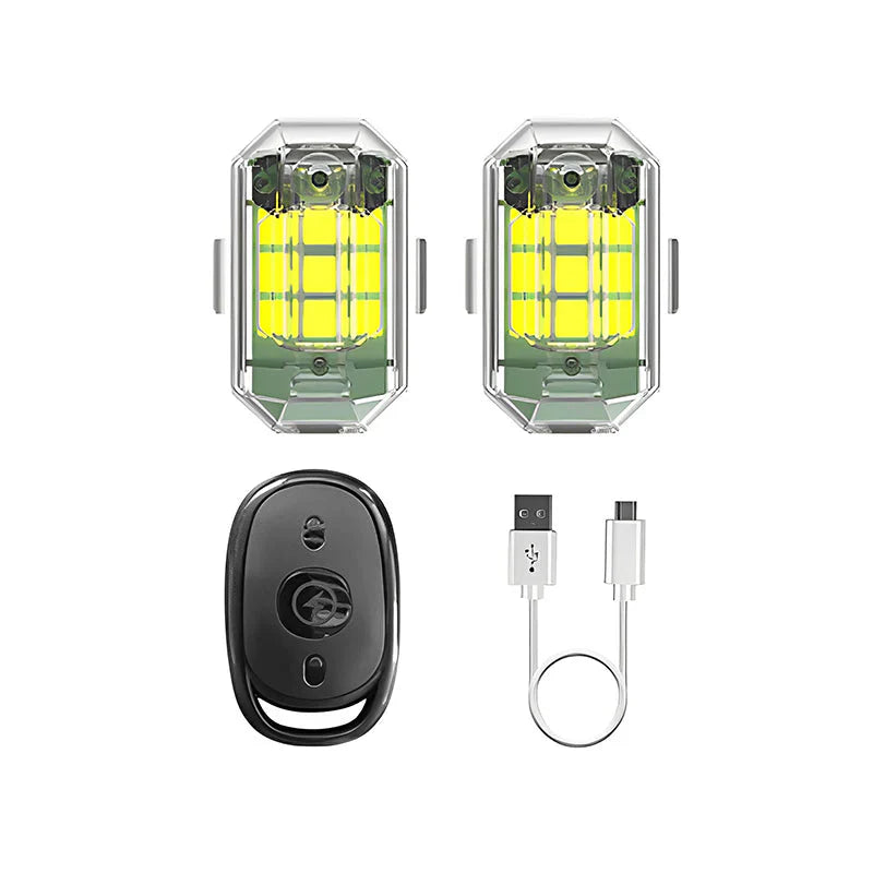 Luz Trasera Led Inalámbrica Para Moto - Mando A Distancia Recargable Para Luz De Freno Y Advertencia