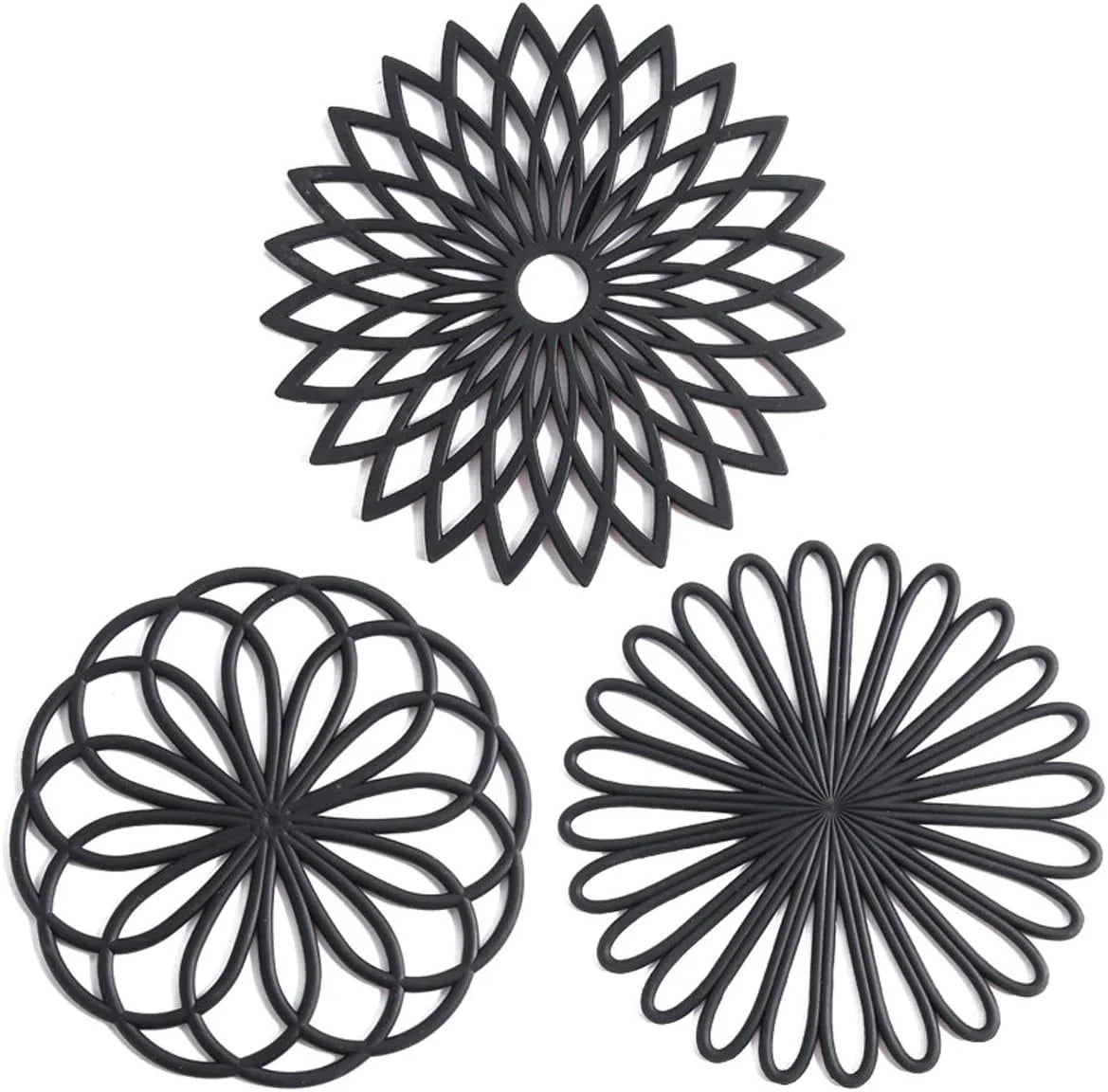 Set de Posavasos de Silicona de 3 Piezas con Alfombrillas Protectoras Resistentes Al Calor Posavasos de Silicona de 3 Piezas