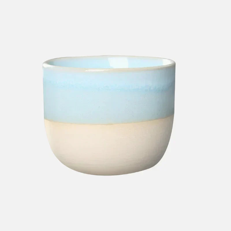 Taza De Cerámica Hecha A Mano - Azul Glazed Tea Bowl