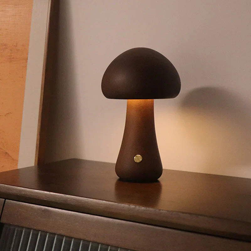 Luz De Noche LED De Seta De Madera - Lámpara Encantadora En Diseño Natural Para Un Ambiente Acogedor