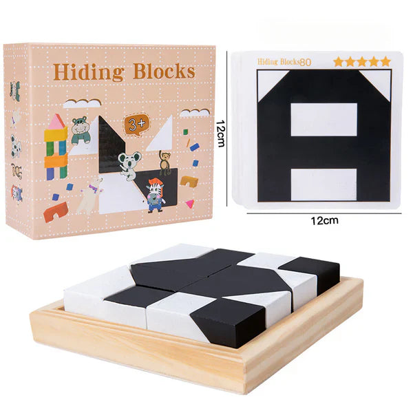 Juego de rompecabezas de bloques de madera para batallas