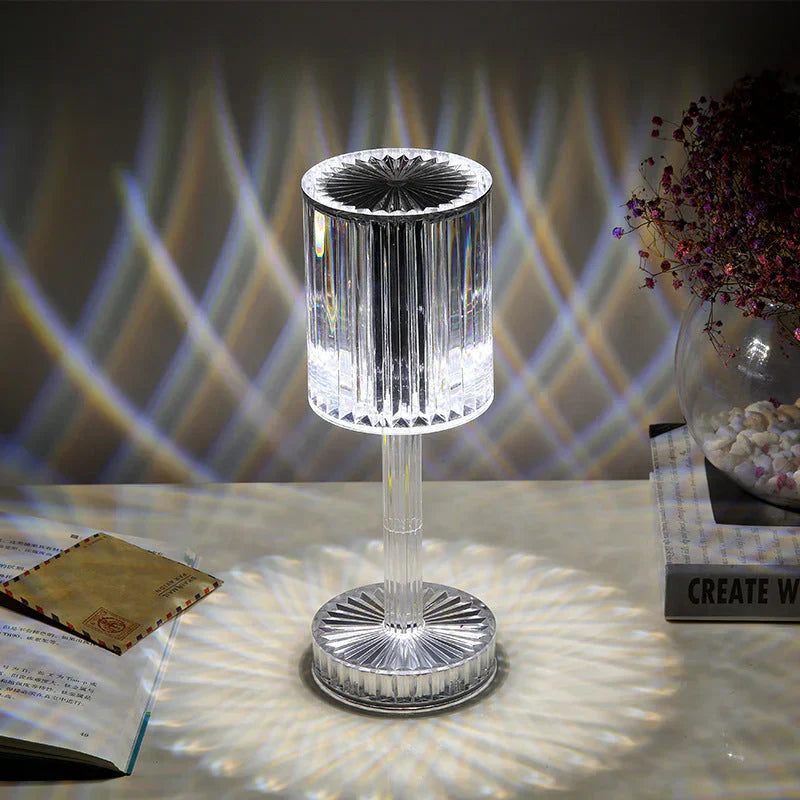 Lámpara de Sobremesa de Cristal Regulable con Diseño Moderno