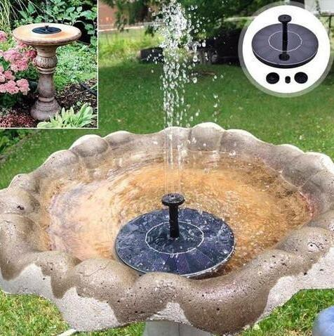 Fuente Burbujeante con Panel Solar Burbujeador de Agua Alimentado por Energía Solar para Baños de Pájaros