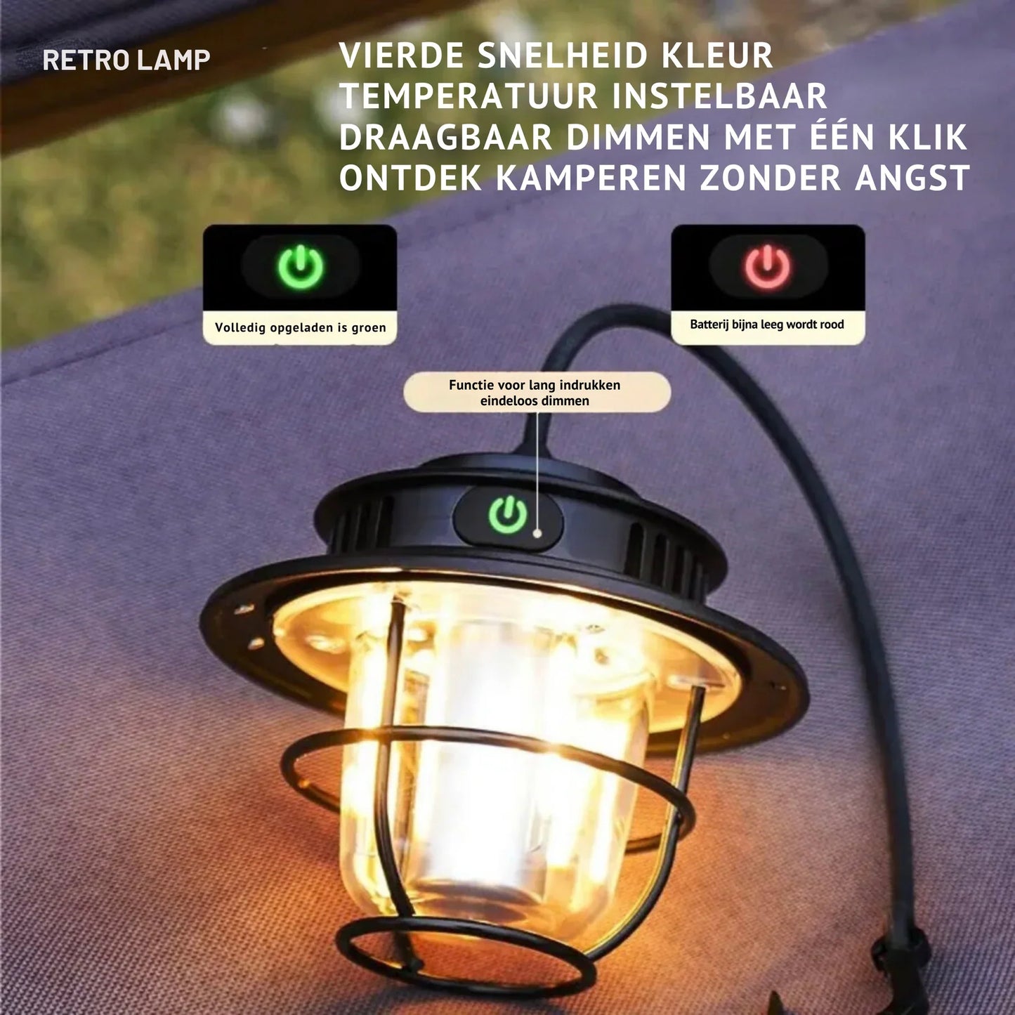 Lámpara Led De Camping Recargable