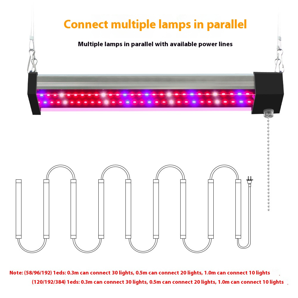 Lámpara Led Para Plantas Con Iluminación De Espectro Completo E Interruptor Pull Para Un Crecimiento Óptimo De Las Plantas