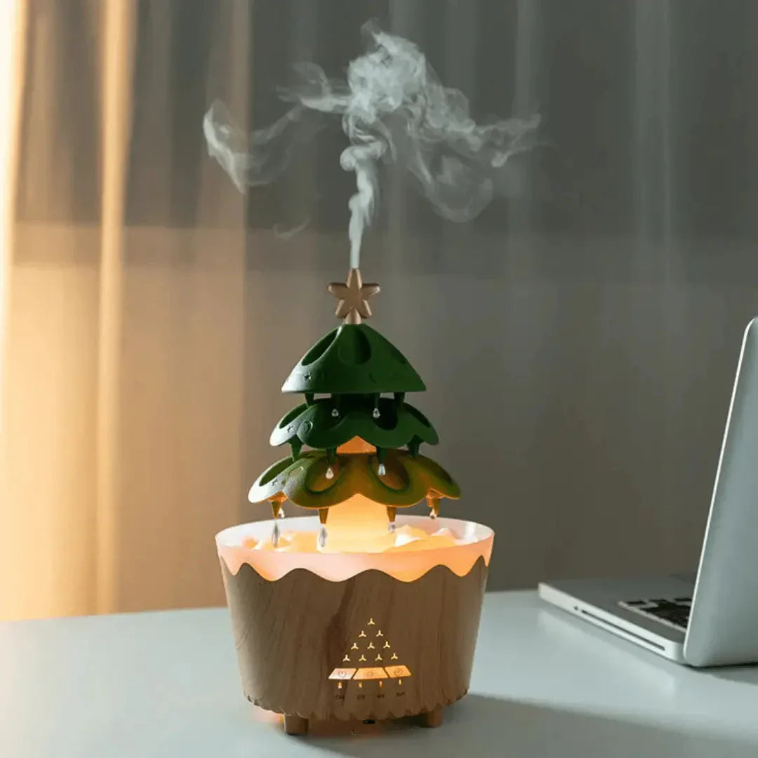 Difusor De Aroma De Árbol De Navidad Con Iluminación Led Para Una Relajación Festiva