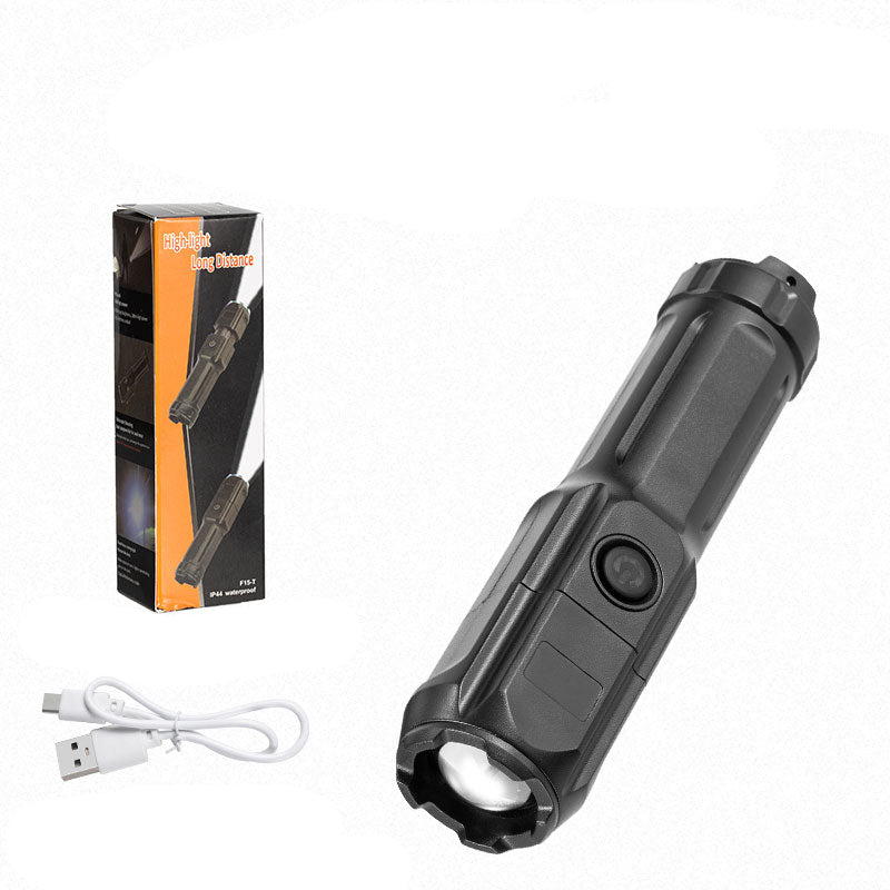 Potente Linterna Led Con Zoom Lámpara De Camping Usb Recargable