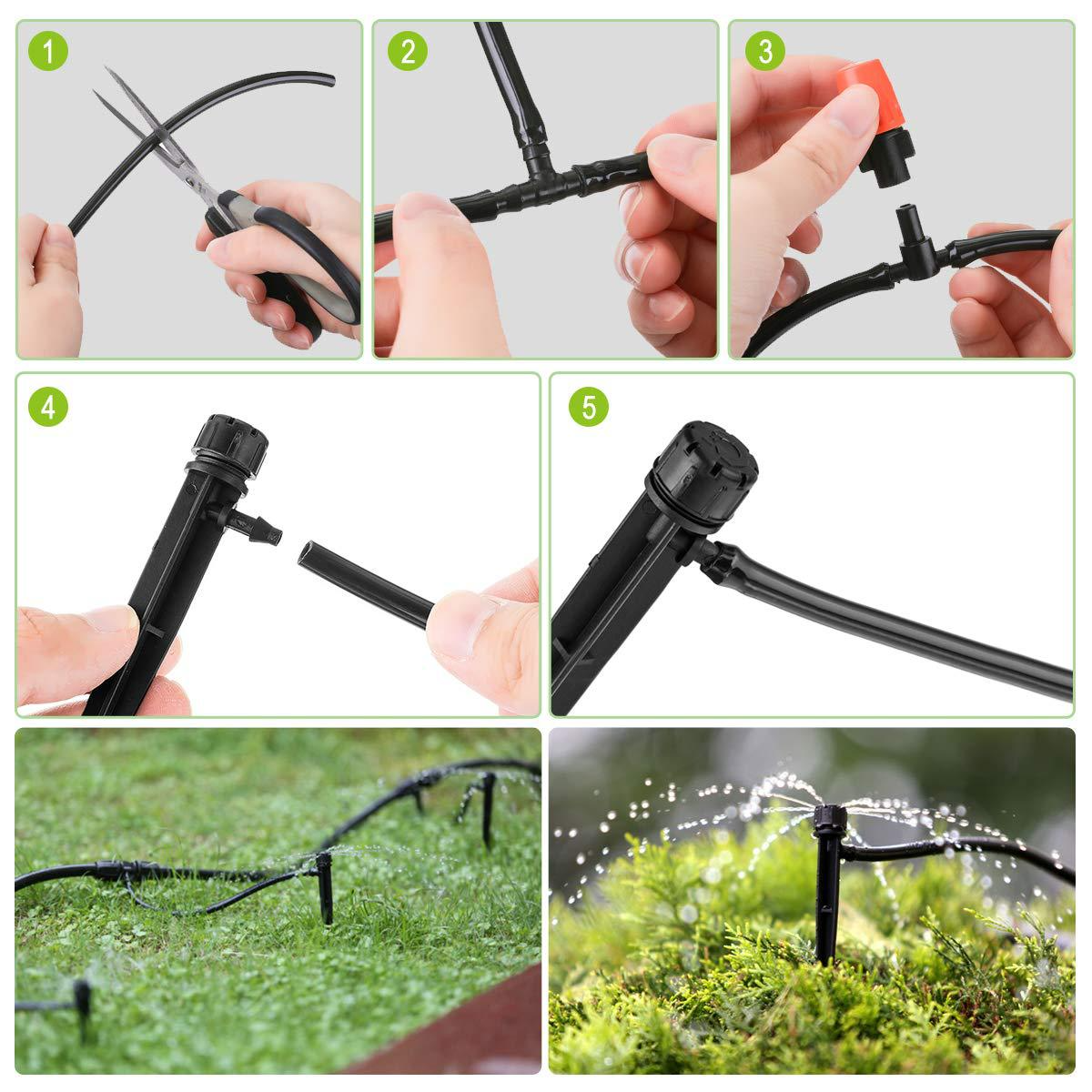 Conjunto De Sistema De Riego Automático - Riego Por Goteo Para Plantas De Jardín