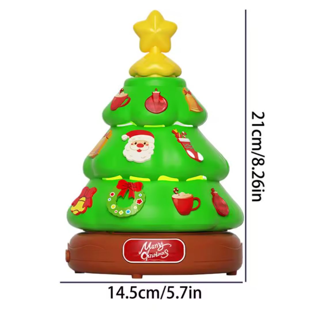 Árbol de navidad musical con burbujas y pegatinas para decorar