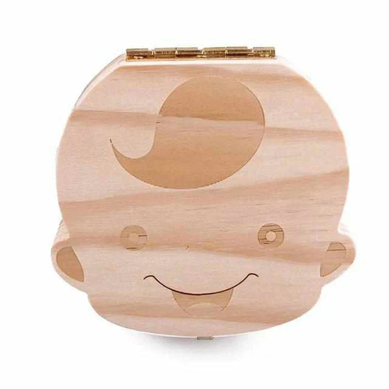 Caja De Dientes De Madera Para Recuerdos Preciosos - Con Espacio Para Dientes De Leche Y Datos Personales