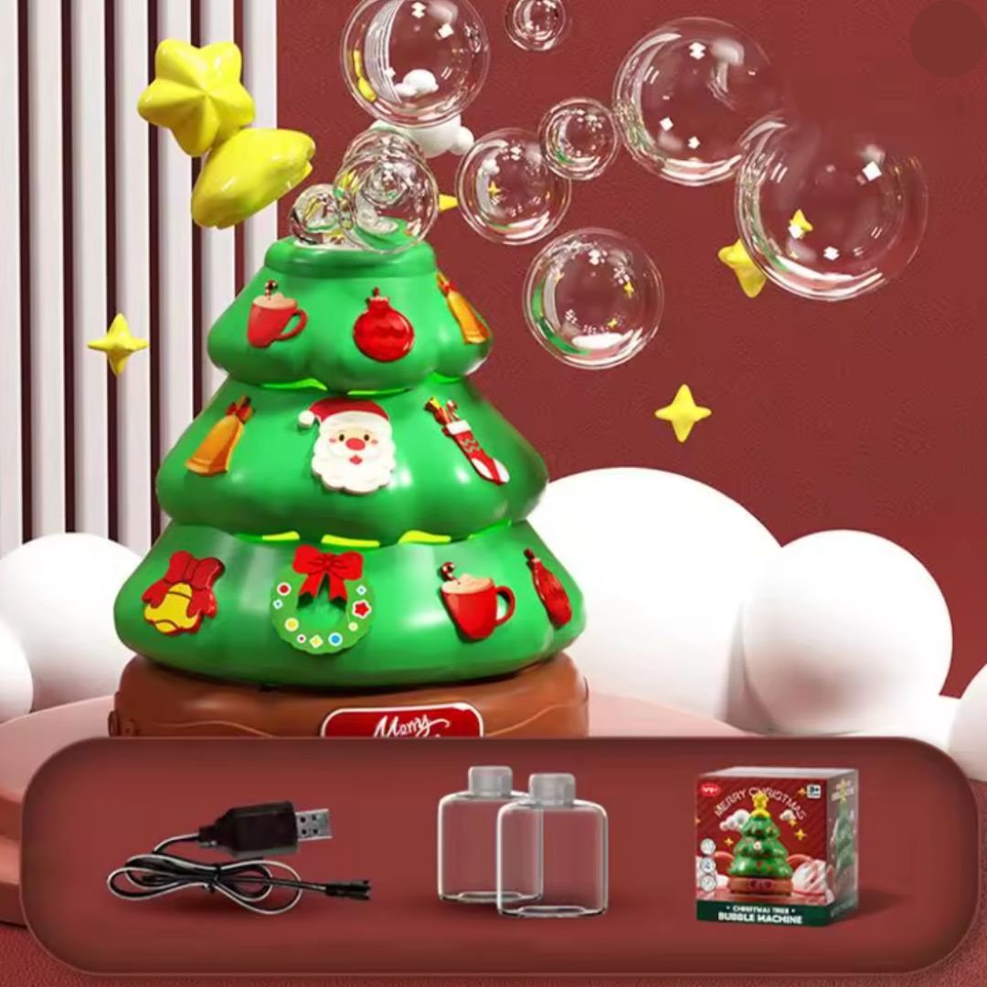 Árbol de navidad musical con burbujas y pegatinas para decorar