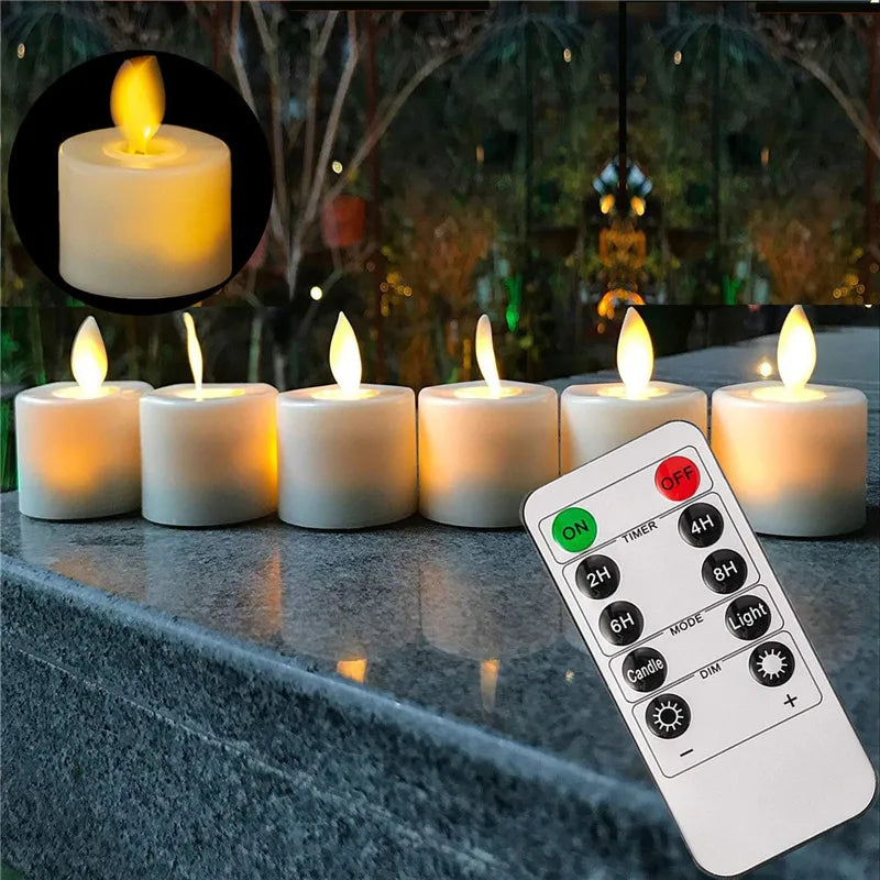 Juego de Velas con Luz Led
