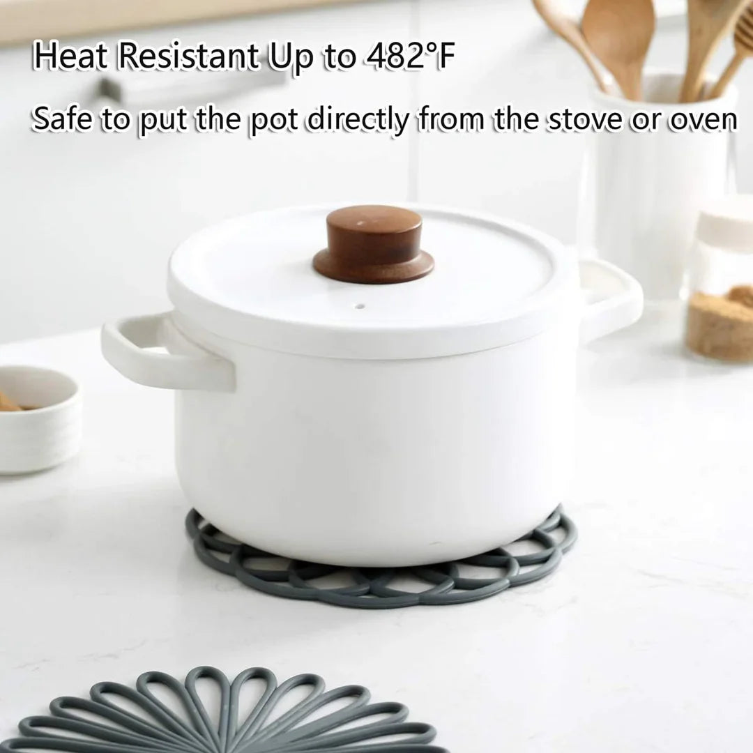 Set de Posavasos de Silicona de 3 Piezas con Alfombrillas Protectoras Resistentes Al Calor Posavasos de Silicona de 3 Piezas