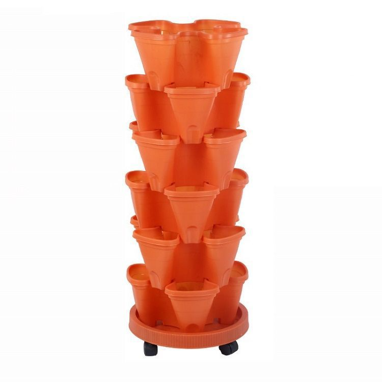 Torre Vertical De Plantas De 6 Capas - Sistema Tridimensional De Flores Para El Jardín