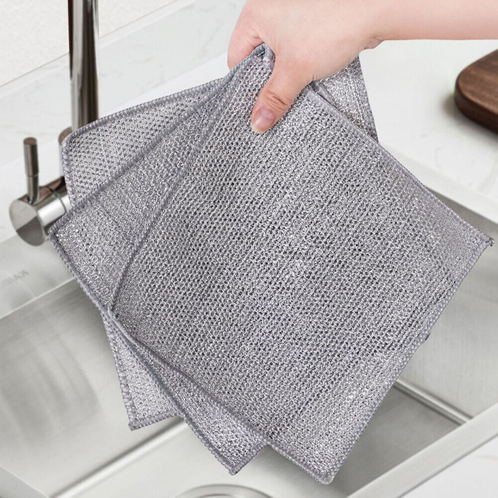 Pañuelo Lavavajillas de Alambre de Plata
