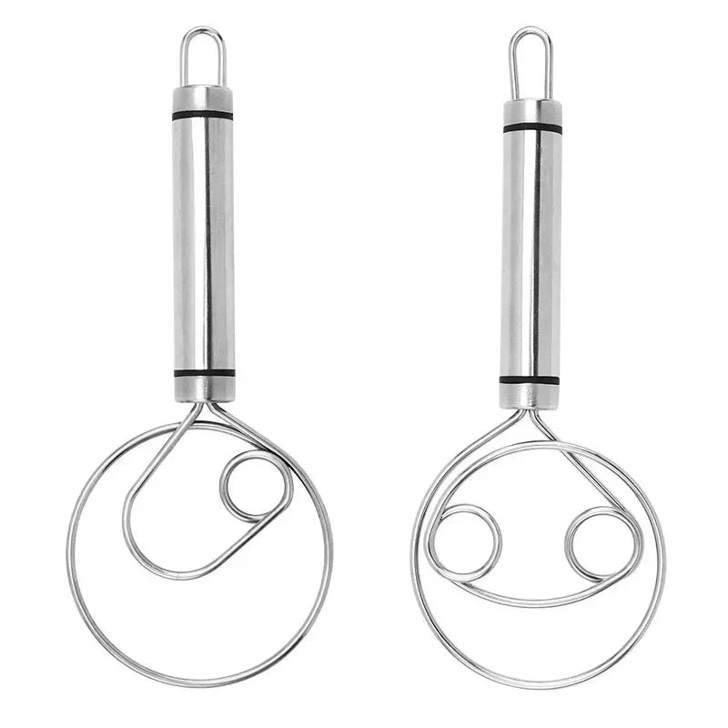 Batidor De Masa Danés De Acero Inoxidable Resistente - Diseño Duradero Y Ergonómico Para Hornear Y Cocinar De Forma Versátil