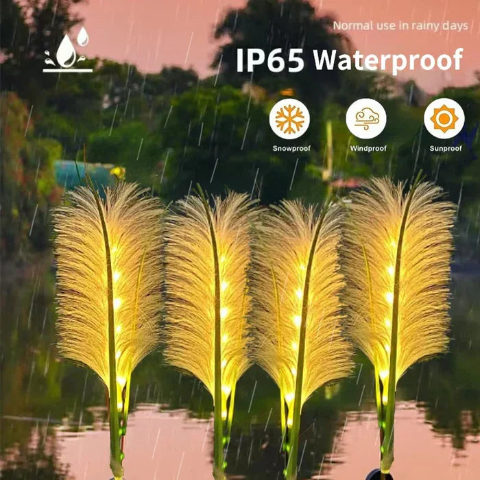 Iluminación Decorativa De Ratán Para Jardín - Lámpara Solar Con Diseño De Césped Para Uso En Exteriores