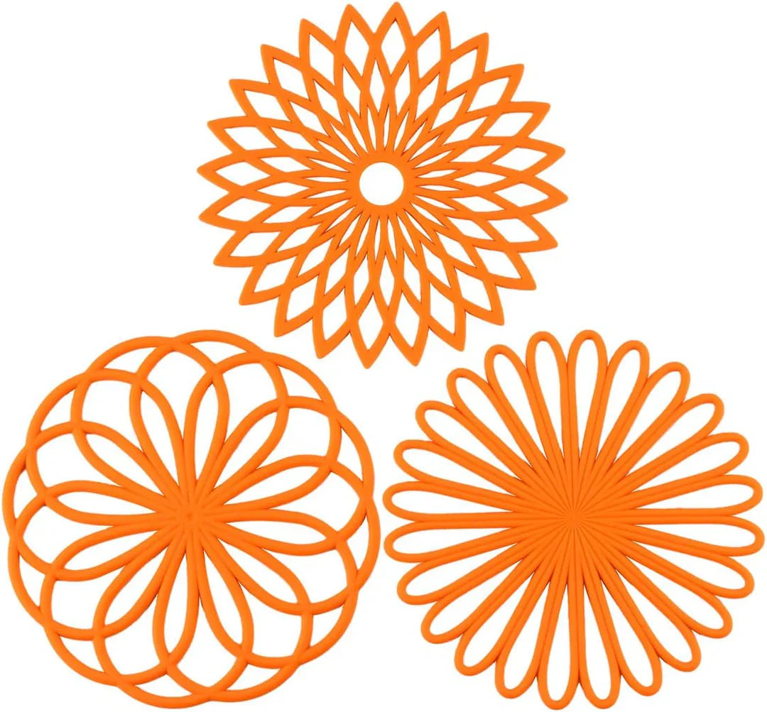 Set de Posavasos de Silicona de 3 Piezas con Alfombrillas Protectoras Resistentes Al Calor Posavasos de Silicona de 3 Piezas