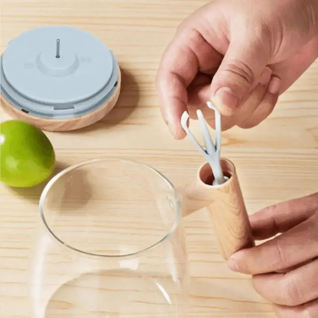 Taza Inteligente - Taza Auto-agitadora con Diseño de Madera