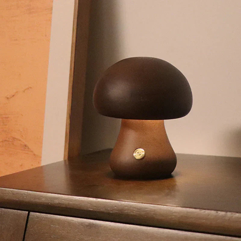 Luz De Noche LED De Seta De Madera - Lámpara Encantadora En Diseño Natural Para Un Ambiente Acogedor