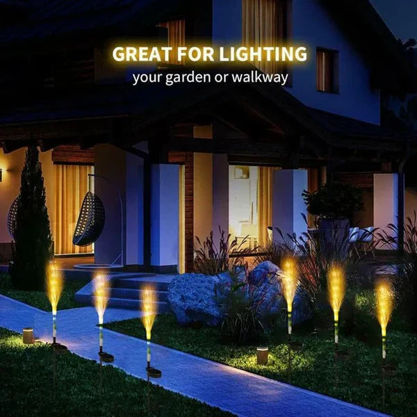 Iluminación Decorativa De Ratán Para Jardín - Lámpara Solar Con Diseño De Césped Para Uso En Exteriores