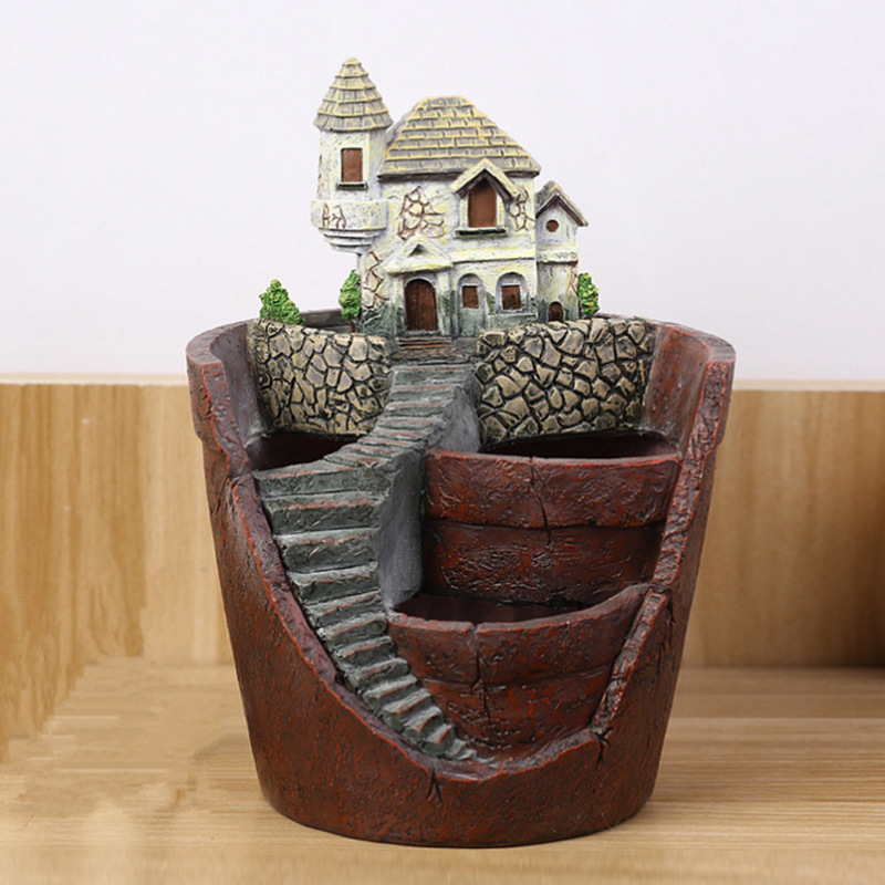 Maceta Decorativa de Plantas Suculentas para Mini Jardín - Maceta Bonsái para Micro Paisaje y Jardín
