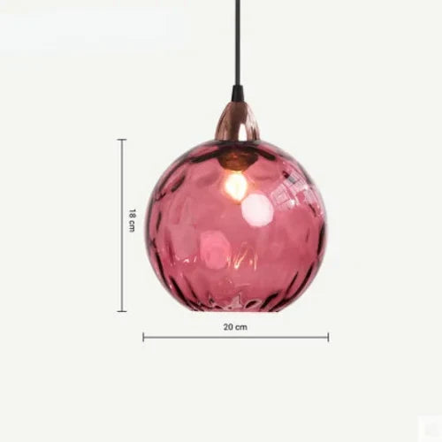 Lámpara Colgante Esférica de Cristal