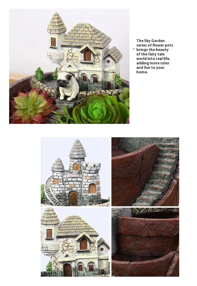 Maceta Decorativa de Plantas Suculentas para Mini Jardín - Maceta Bonsái para Micro Paisaje y Jardín