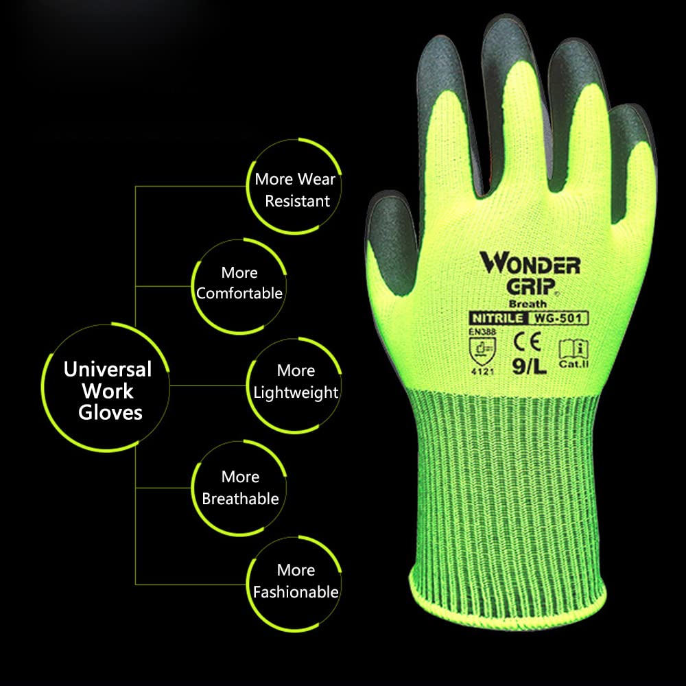 Guantes de Trabajo con Agarre Milagroso - Guantes Antideslizantes para Jardinería y Manualidades Guantes de Trabajo con Agarre Milagroso