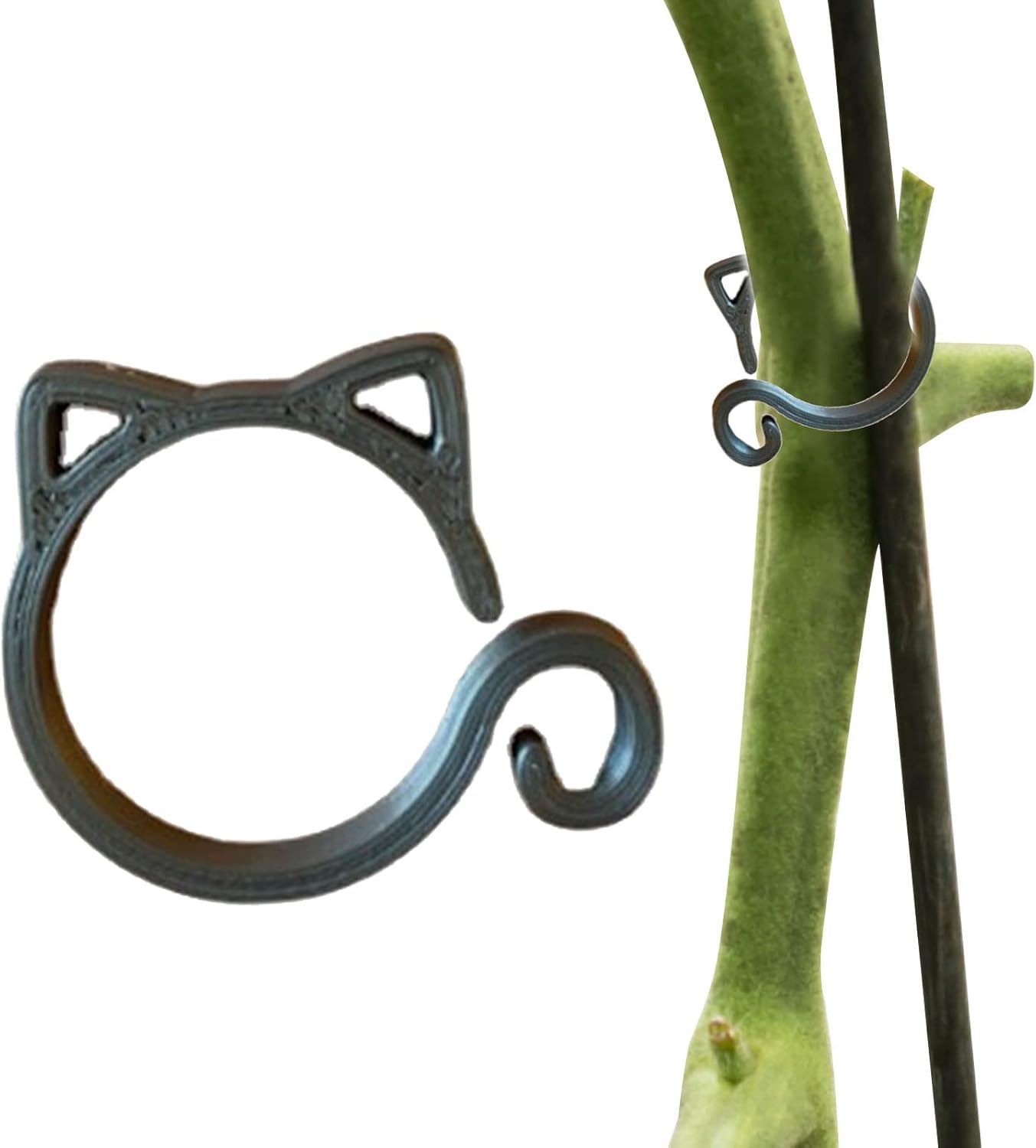Pinza para Plantas con Forma de Gato - Simpático Soporte para Plantas de Jardín y de Interior