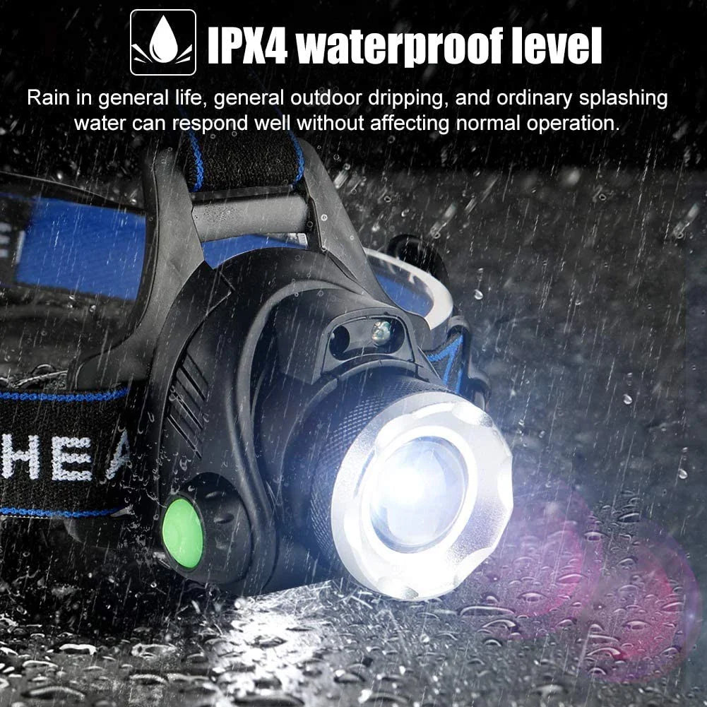 Faro Led Resistente Al Agua con Zoom y Batería Recargable
