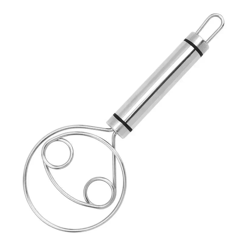 Batidor De Masa Danés De Acero Inoxidable Resistente - Diseño Duradero Y Ergonómico Para Hornear Y Cocinar De Forma Versátil