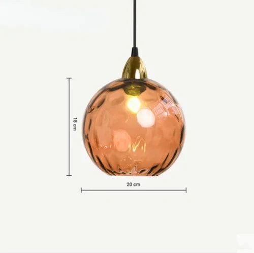 Lámpara Colgante Esférica de Cristal