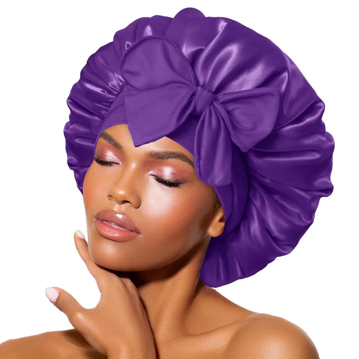 Diadema de Satén - Confortable Gorro de Dormir para Mujer Cómodo Gorro de Dormir para Mujer