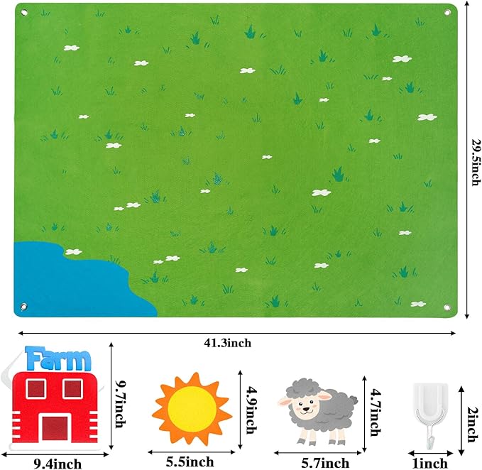 Tablero de cuentos de fieltro para niños ⎜ Kit educativo de bricolaje para aprender sobre animales, la imaginación y divertirse contando historias